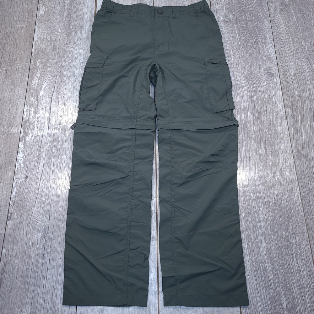 Columbia Convertible Pants Mens 30x30 Green Silver Ridge Cargo Hiking Hiking